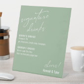 Zeitgenössische Signature-Drinks Sage Green Sockelschild (In Situ)
