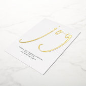 Zeitgenössische Skriptfreude Weihnachten Gold Folien Feiertagskarte (Gedreht)