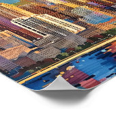 Zeitgenössische Skyline-Printmedien Chicago Poster (Ecke)
