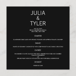 Zeitgenössische Speisekarte Menükarte