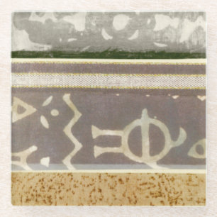 Zeitgenössische Stammes- Muster-Malerei Glasuntersetzer