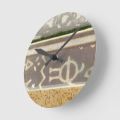 Zeitgenössische Stammes- Muster-Malerei Runde Wanduhr (Winkel)