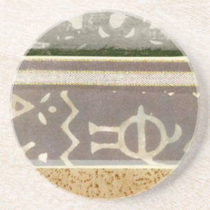 Zeitgenössische Stammes- Muster-Malerei Sandstein Untersetzer