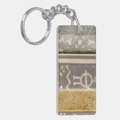 Zeitgenössische Stammes- Muster-Malerei Schlüsselanhänger (Vorderseite links)