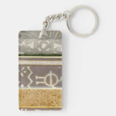 Zeitgenössische Stammes- Muster-Malerei Schlüsselanhänger (Rückseite)