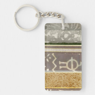 Zeitgenössische Stammes- Muster-Malerei Schlüsselanhänger