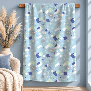Zeitgenössische Staubblaue Formen Decke Kunst Gesc Sherpadecke
