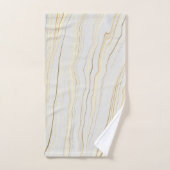 Zeitgenössische Taupe mit Linenmuster Badhandtuch Set (Handtuch)