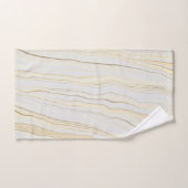 Zeitgenössische Taupe mit Linenmuster Badhandtuch Set (Handtuch)