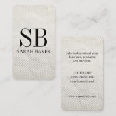 Zeitgenössische Textur Monogramm und Streifen Visitenkarte (Vorne/Hinten)