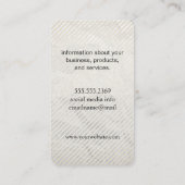 Zeitgenössische Textur Monogramm und Streifen Visitenkarte (Rückseite)