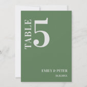 Zeitgenössische Tischnummer für Minimalistische Sa (Rückseite)