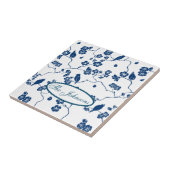 Zeitgenössische Toile Birds & Florals Fliese (Seite)