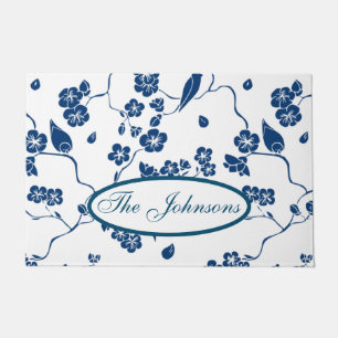 Zeitgenössische Toile Birds & Florals Fußmatte