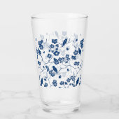 Zeitgenössische Toilvögel & Florals Glas (Rückseite)