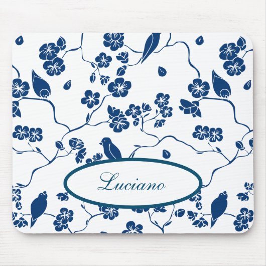 Zeitgenössische Toilvögel & Florals Mousepad (Vorne)
