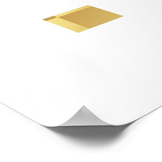 Zeitgenössische Trendy Monogram Gold Whimsical Flo Poster (Ecke)