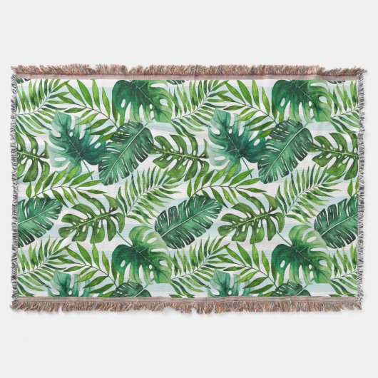 Zeitgenössische tropische Blätter für Wasserfarben Decke (Vorderseite)