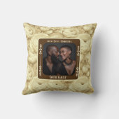 Zeitgenössische True Love Wedding Throw Kissen (Rückseite)