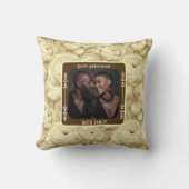 Zeitgenössische True Love Wedding Throw Kissen (Vorderseite)