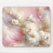 Zeitgenössische Tulle Floral Abstrakt Mousepad (Vorne)