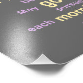 Zeitgenössische Typografie-irischer Segen im Grau Fotodruck (Ecke)