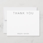 Zeitgenössische Typografie Minimalistisch Personal Dankeskarte (Vorderseite)