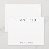 Zeitgenössische Typografie Minimalistisch Personal Dankeskarte (Vorne/Hinten)