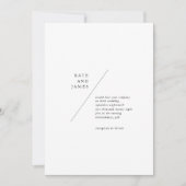 Zeitgenössische und minimalistische einfache Hochz Einladung (Vorderseite)