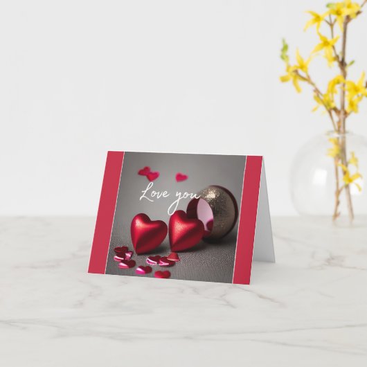 Zeitgenössische Valentinkarte Karte (Gelbe Blume)