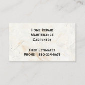 Zeitgenössische Visitenkarte mit texturiertem Hint (Rückseite)