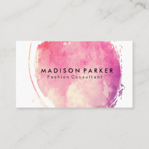 Zeitgenössische Wasserfarbe gebürstet Visitenkarte