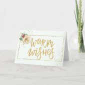 Zeitgenössische Wasserfarbe Magnolia Weihnachten Karte (Vorderseite)