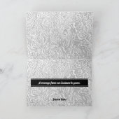 Zeitgenössische Wave in Black Logo Vielen Dank Dankeskarte (Innenseite)