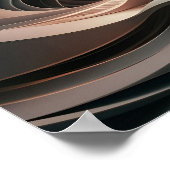 Zeitgenössische Wavy Form Zukunft Abenddämmerung m Poster (Ecke)