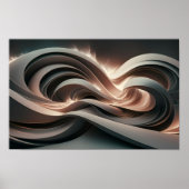 Zeitgenössische Wavy Form Zukunft Abenddämmerung m Poster (Vorne)