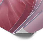 Zeitgenössische Wavy-Formen Alle Farbtöne Rosa Poster (Ecke)