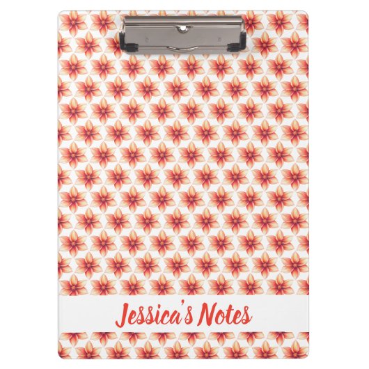 Zeitgenössische Weichkorallenflora Klemmbrett (Vorderseite)