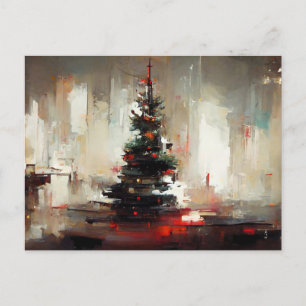 Zeitgenössische Weihnachtsbaum-Feiertagspostkarte Feiertagspostkarte