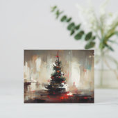 Zeitgenössische Weihnachtsbaum Weihnachtskarte Feiertagspostkarte (Stehend Vorderseite)