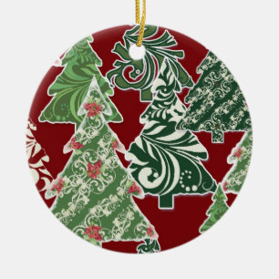 Zeitgenössische Weihnachtsbaumen Keramik Ornament