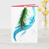 Zeitgenössische Weihnachtsbaumkapelle Karte (Gelbe Blume)