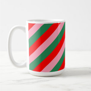 Zeitgenössische Weihnachtsbonbonstreifen  Kaffeetasse