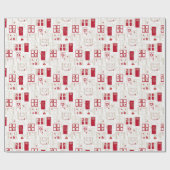 Zeitgenössische Weihnachtsdekoration Geschenkpapier (Flach)