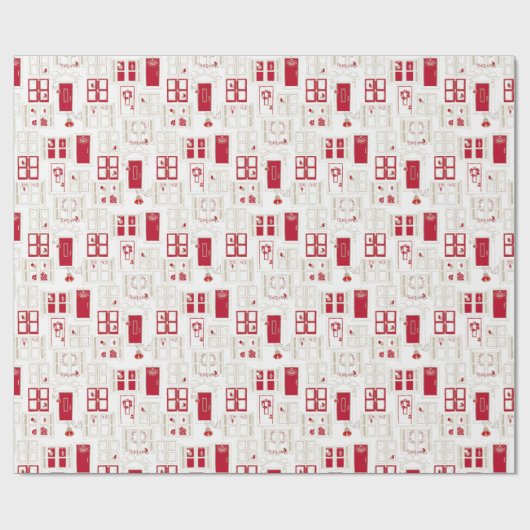 Zeitgenössische Weihnachtsdekoration Geschenkpapier (Flach)