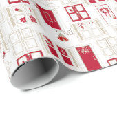 Zeitgenössische Weihnachtsdekoration Geschenkpapier (Rolleneckpunkt)