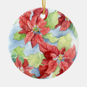 Zeitgenössische Weihnachtsfeier Keramikornament