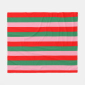 Zeitgenössische Weihnachtsstreifen Fleecedecke (Vorderseite (Horizontal))