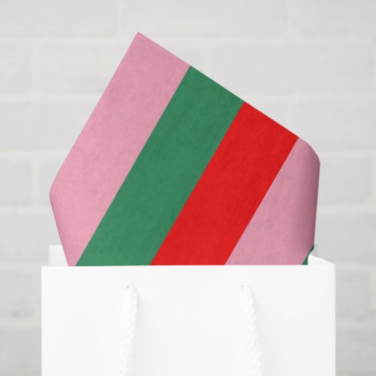 Zeitgenössische Weihnachtsstreifen Seidenpapier (Geschenktüte)