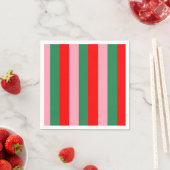 Zeitgenössische Weihnachtsstreifen Serviette (Beispiel)